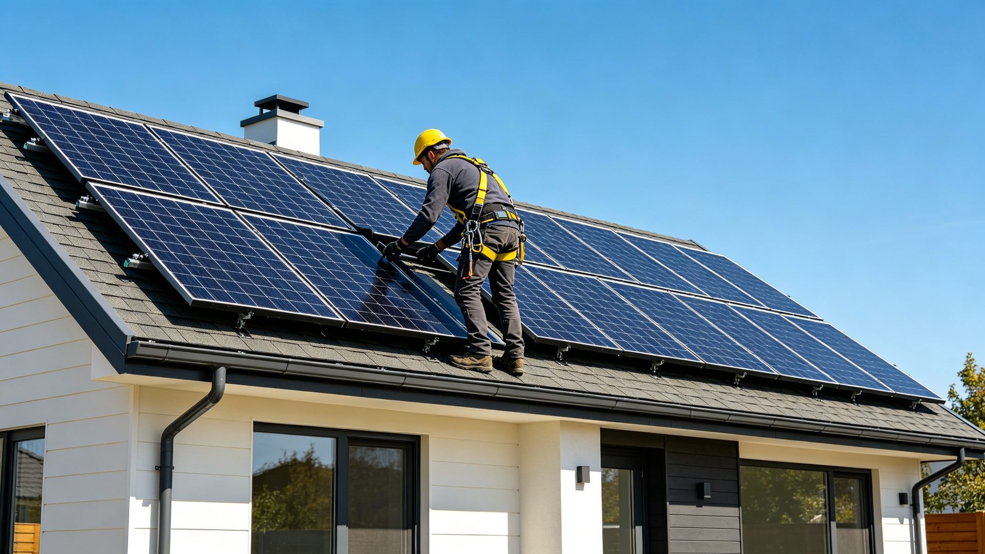 Generic residential rooftop solar installation